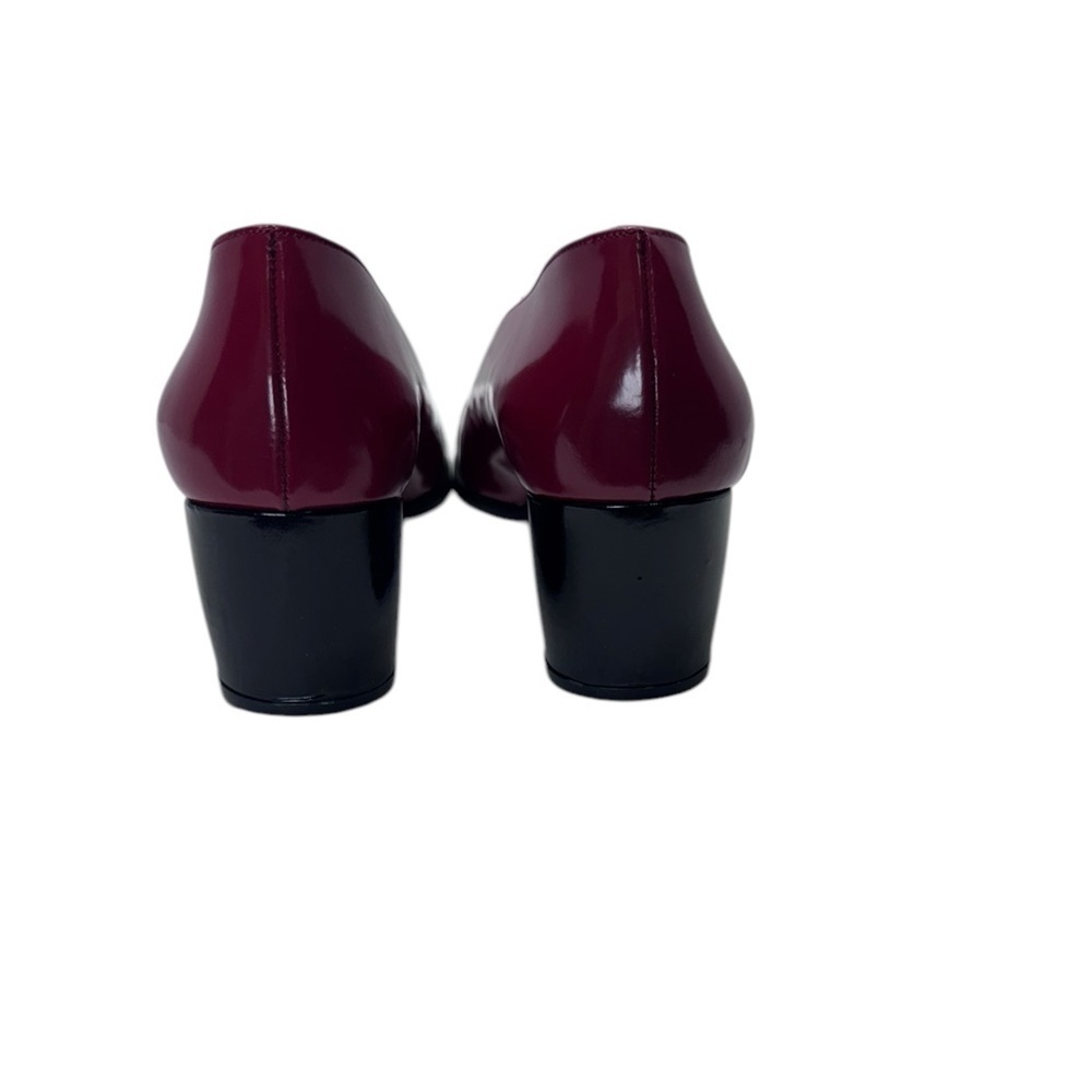 Vintage .Yves Saint Laurent Red and Black Stiletto Heels - Picture 5 of 8